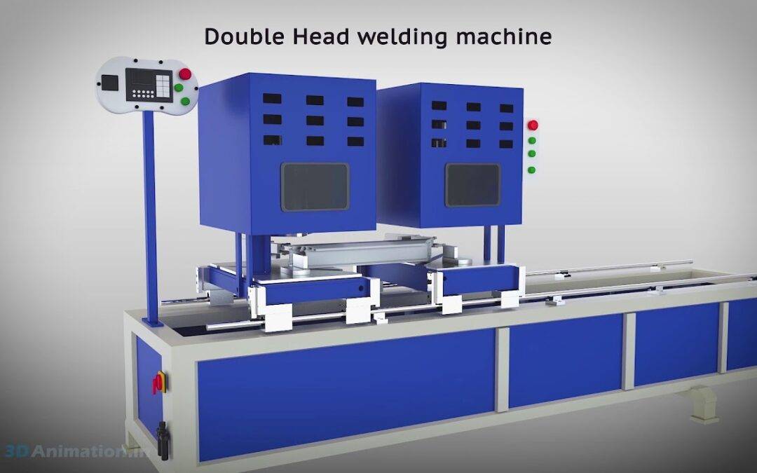 Engineering Animation Video For Industrial UPVC Window And Doors Making Machinery