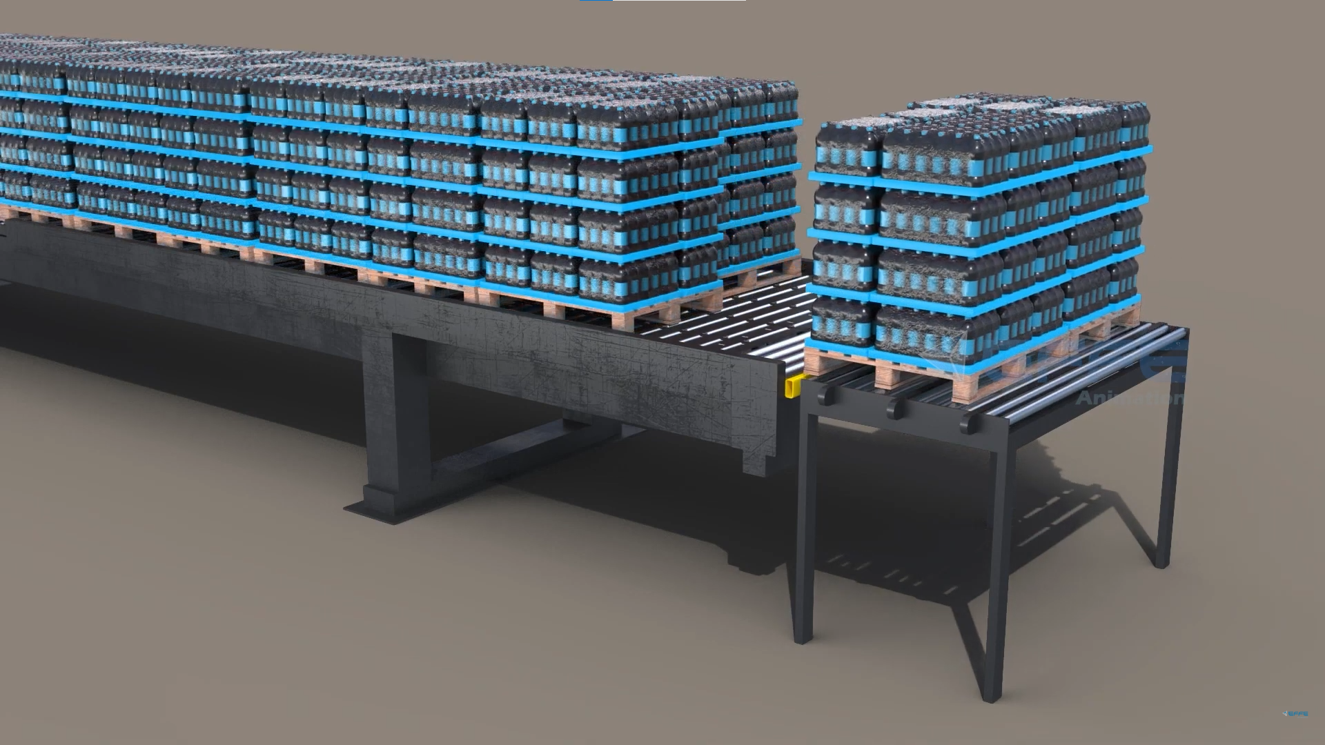 automated truck-loading process animation | animation company