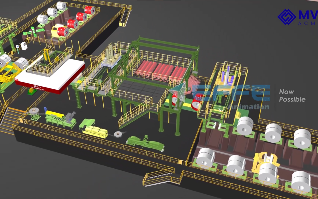 Coil Packing Line Process Animation Video