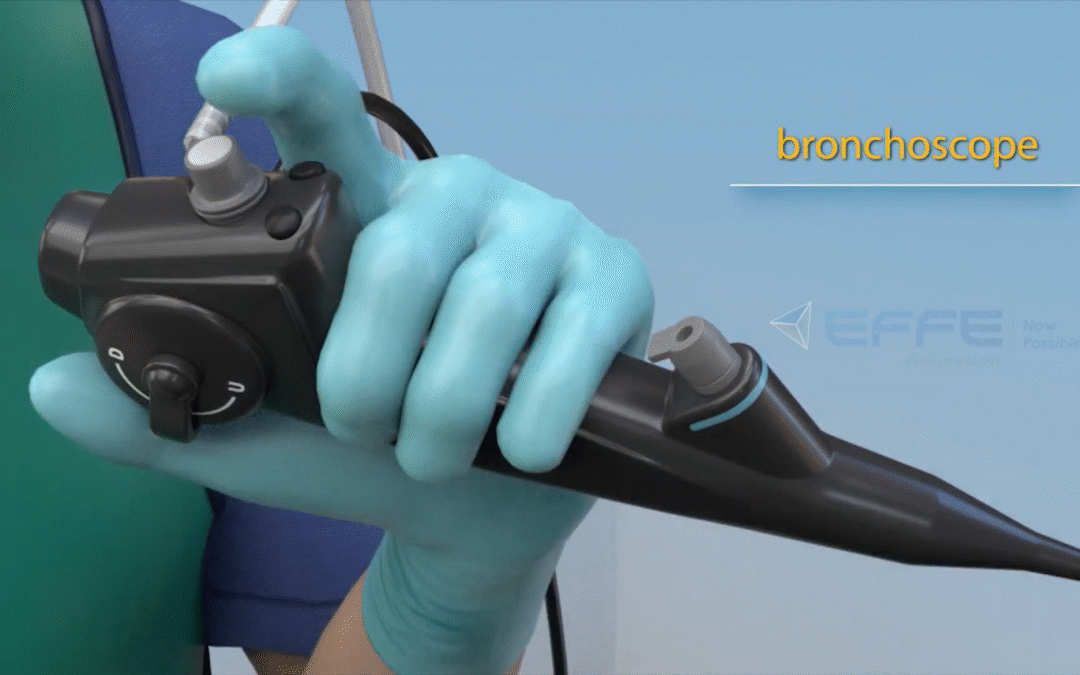 Bronchoscope Device Animation – Visualizing Airway Navigation and Diagnostic Procedures