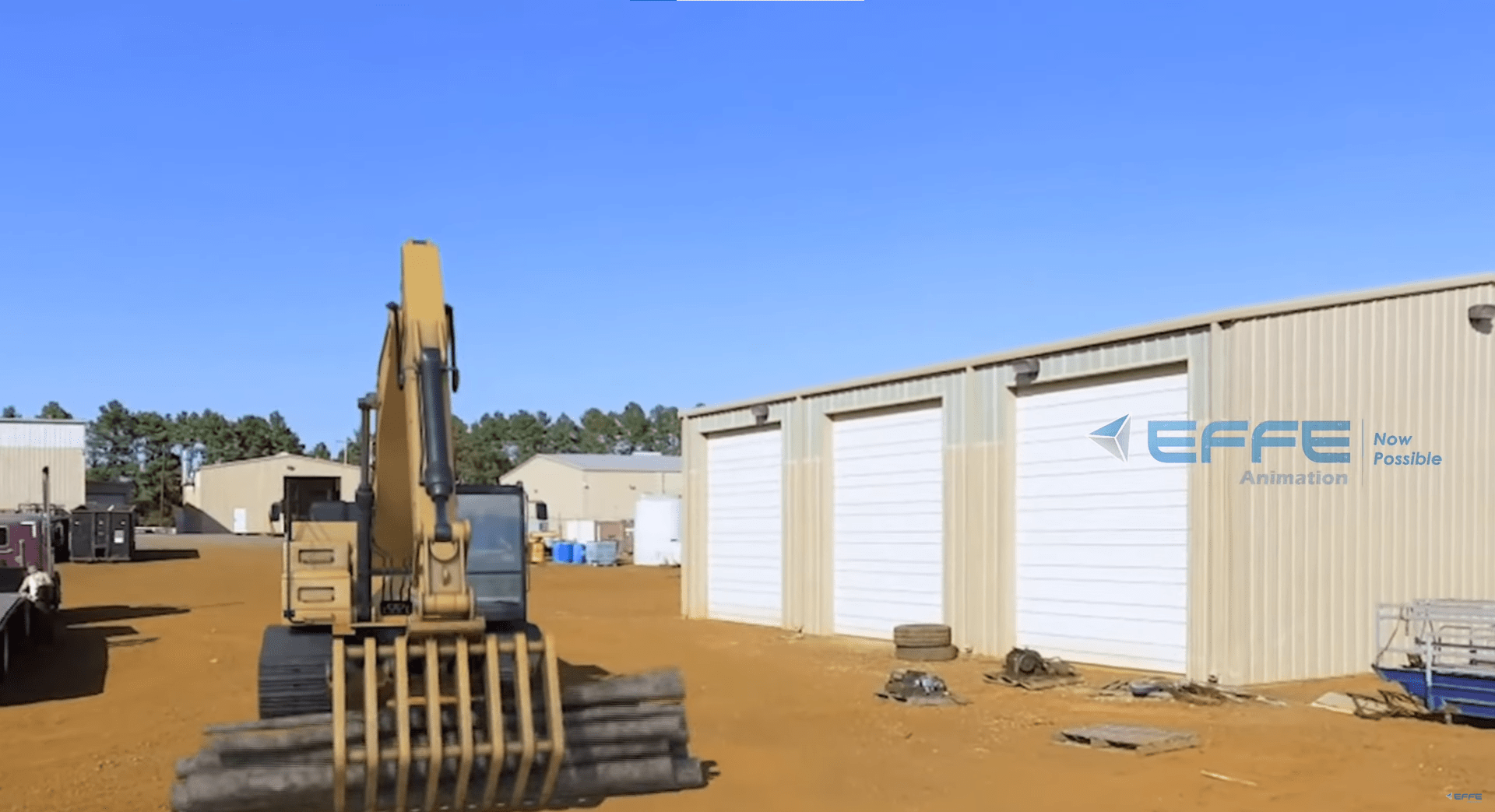 3D product animation for excavator