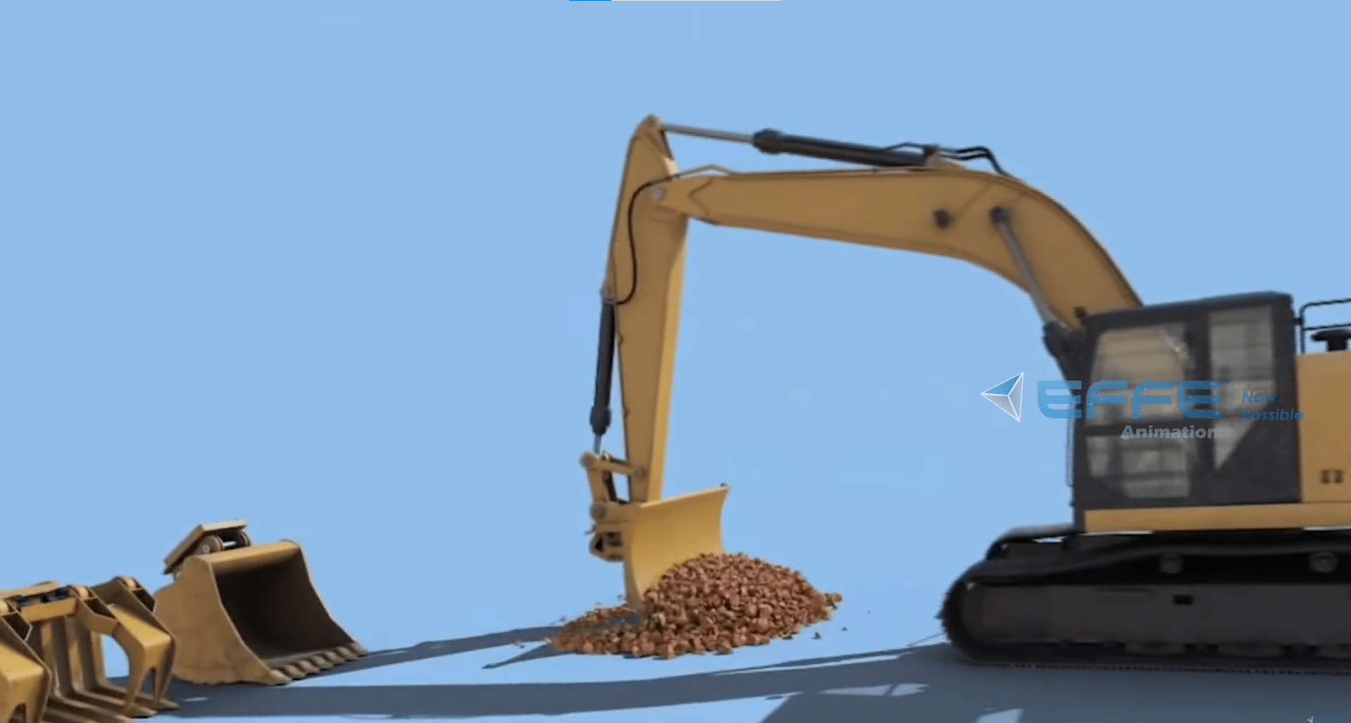 3D product animation for excavator
