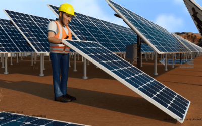 Industrial Safety Animation for Solar Panel Material Handling Operations